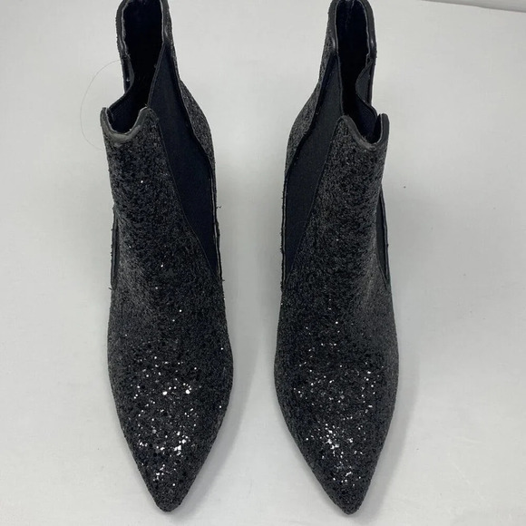 Zara Black Glitter Booties 39 - Picture 2 of 5